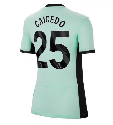 Chelsea Moises Caicedo #25 Koszulka Trzecich Kobiety 2023-24 Krótki Rękaw